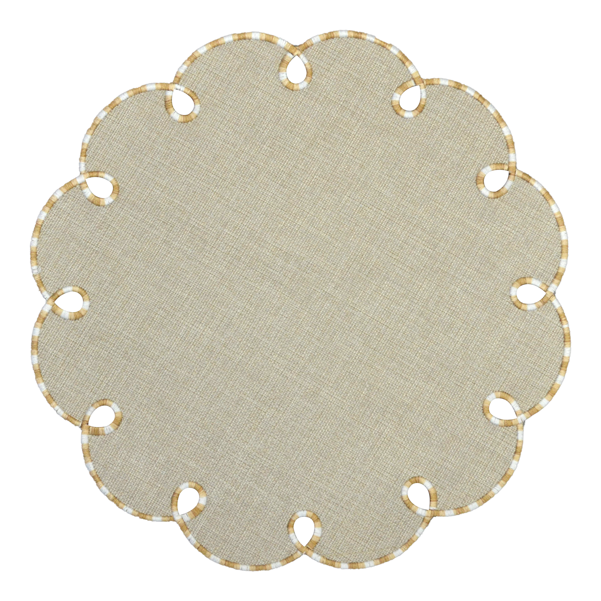 Mantel Flor Beige